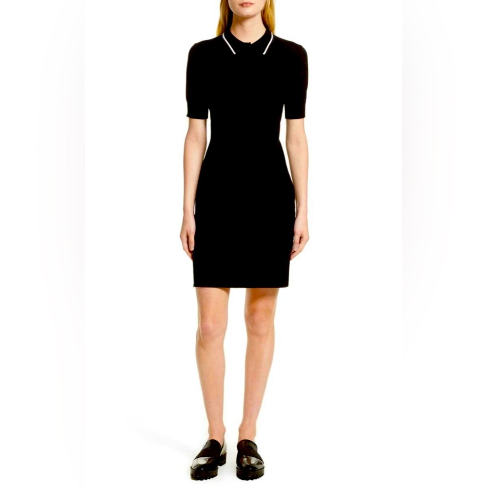 GREY by Jason Wu Knit Polo Black Dress, Size Large